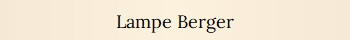 Lampe Berger