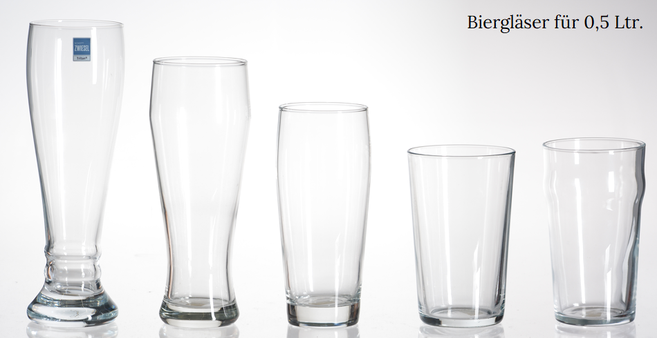 Biergl�ser f�r 0,5 Ltr.
